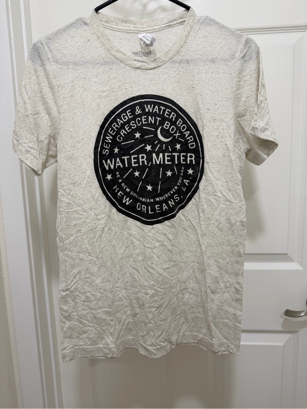 Graphic Tee with Black New Orleans Water Meter Print